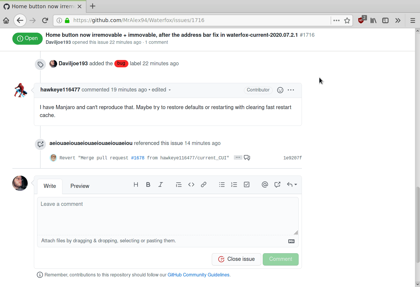 waterfox-current-home-button-issue-2
