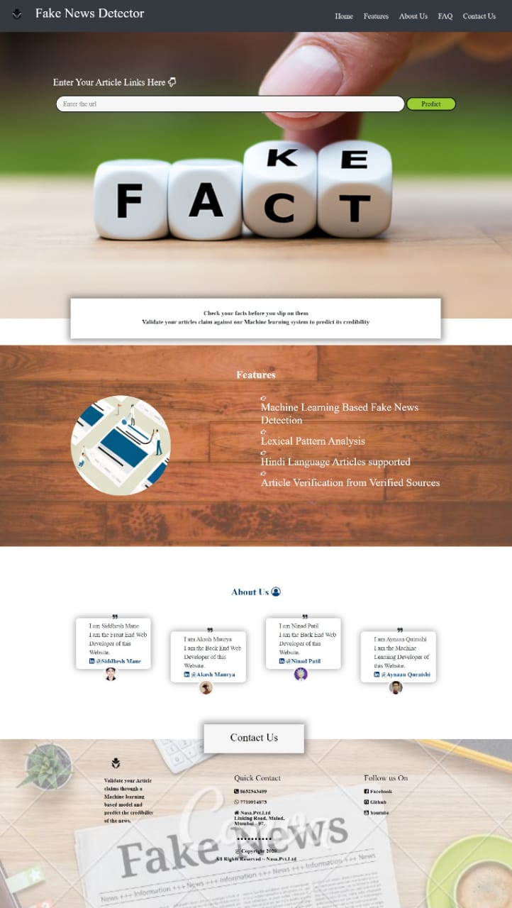 GitHub - Siddhesh25082001/Fake-News-Detection: The Project focuses on ...