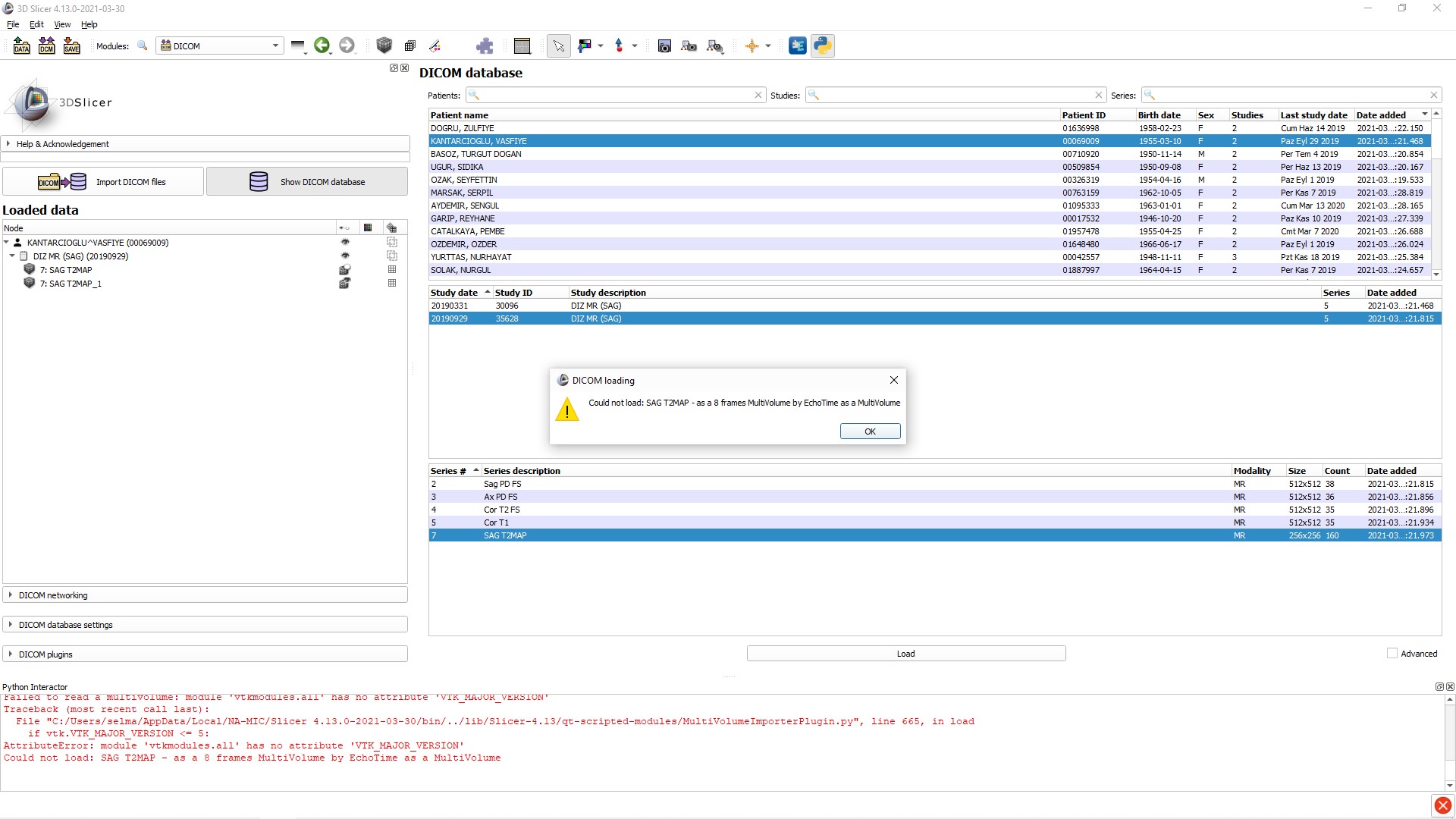 Multivolume data load bug · Issue #5560 · Slicer/Slicer · GitHub