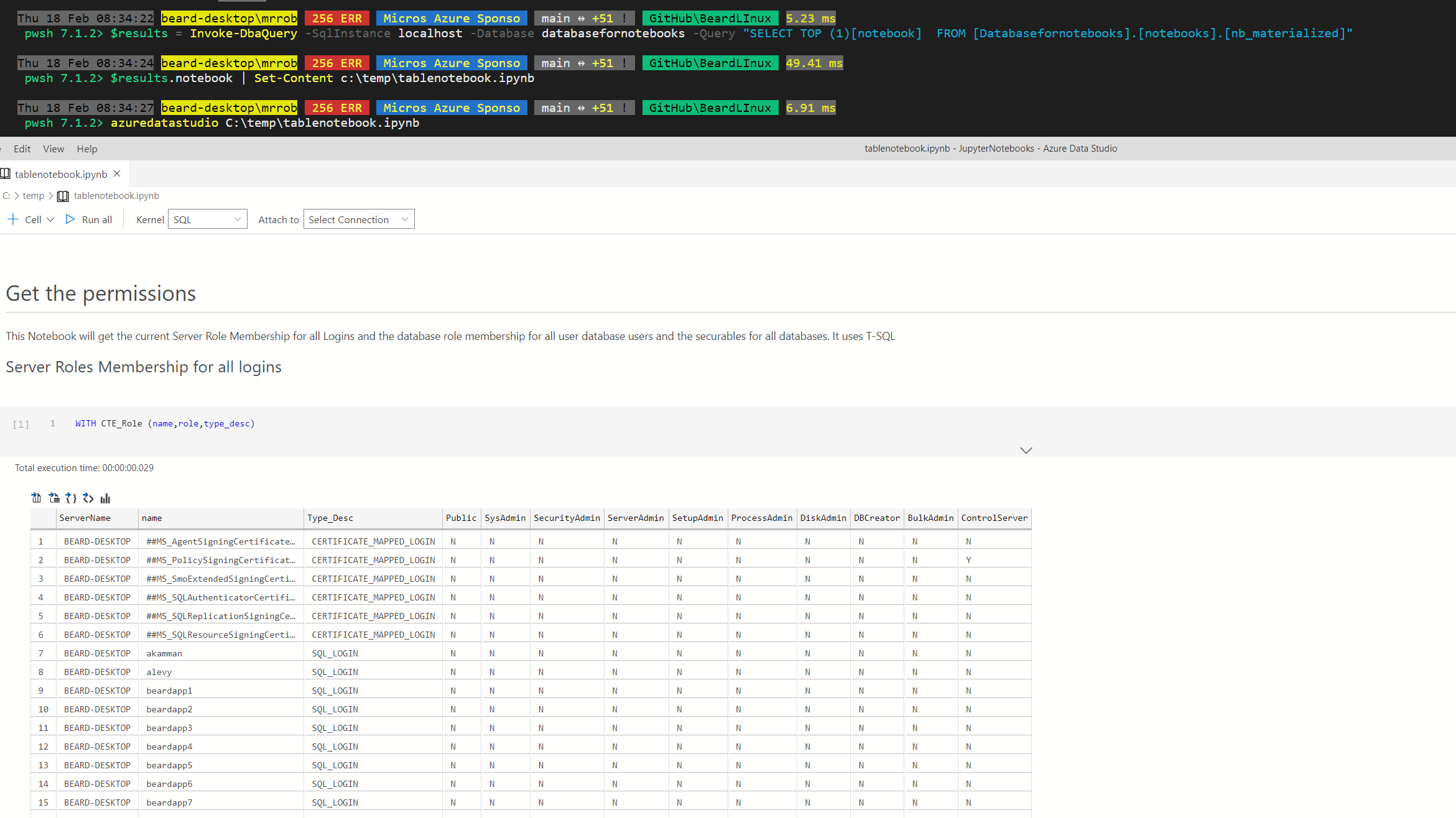 SQL Notebook Agent Job runs successfully but Notebook does not open ...