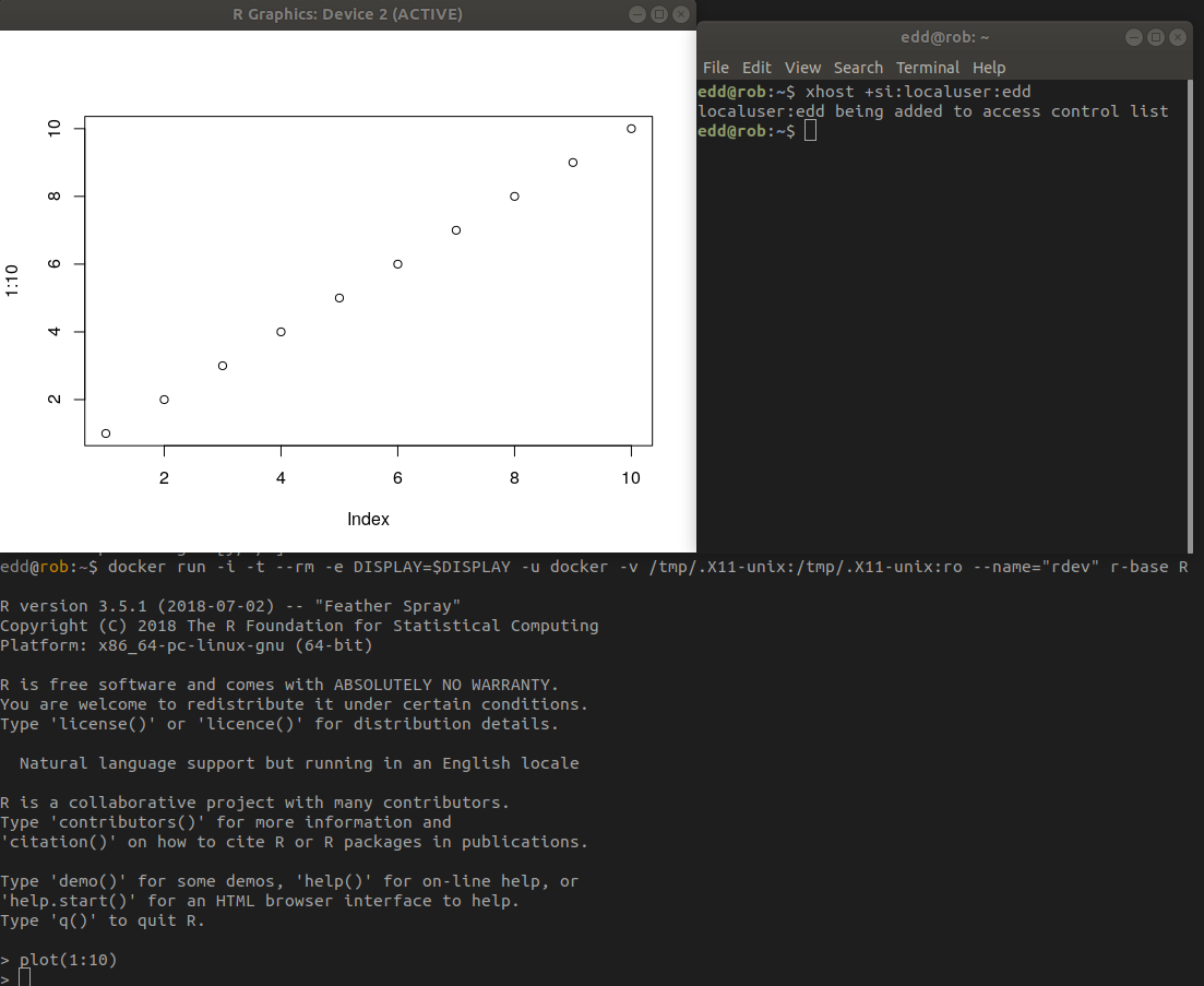 enable plotting for r