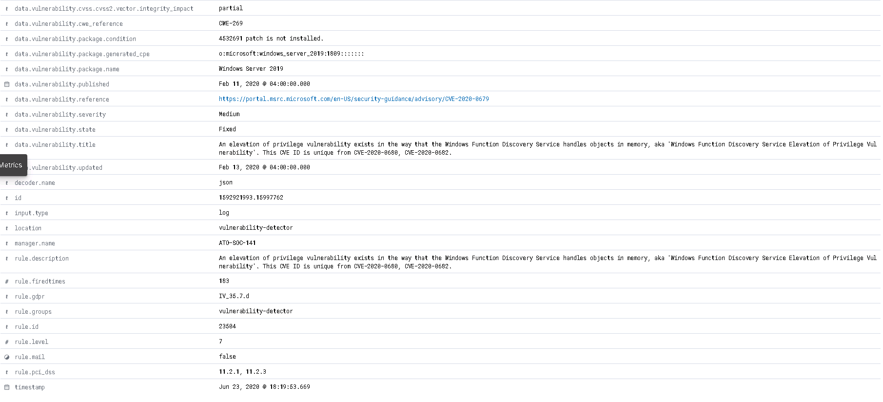[Vulnerability Detector] Latest KB not detected in Windows server 2019 ...