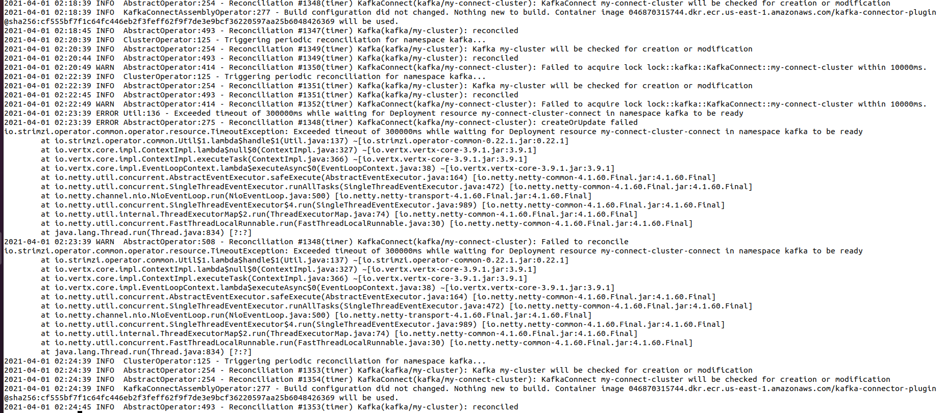 Kafka connect cluster build failing · Issue 4691 · strimzi/strimzi