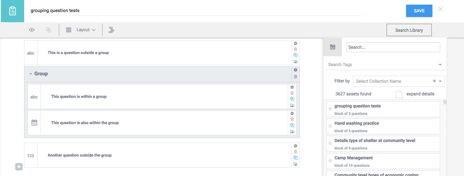 Groups within blocks do not import when dragging into formbuilder