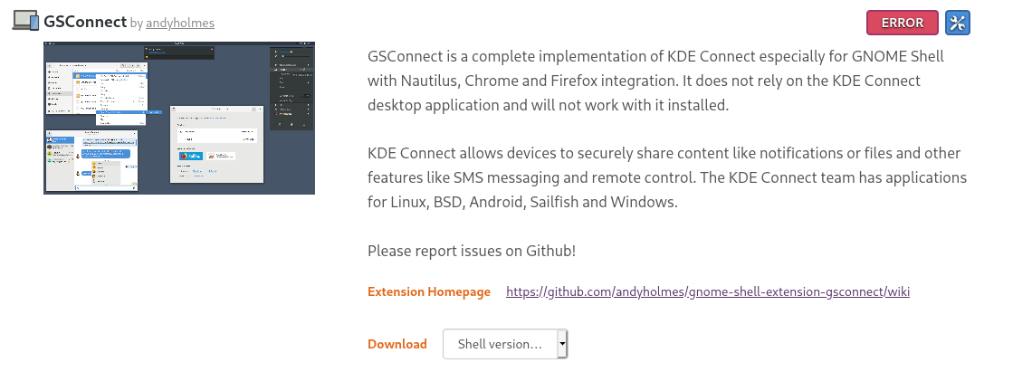 Error after update · Issue #958 · GSConnect/gnome-shell-extension ...