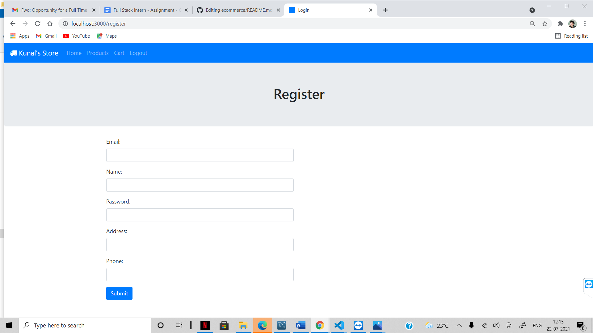 GitHub - kunalkh/ecommerce