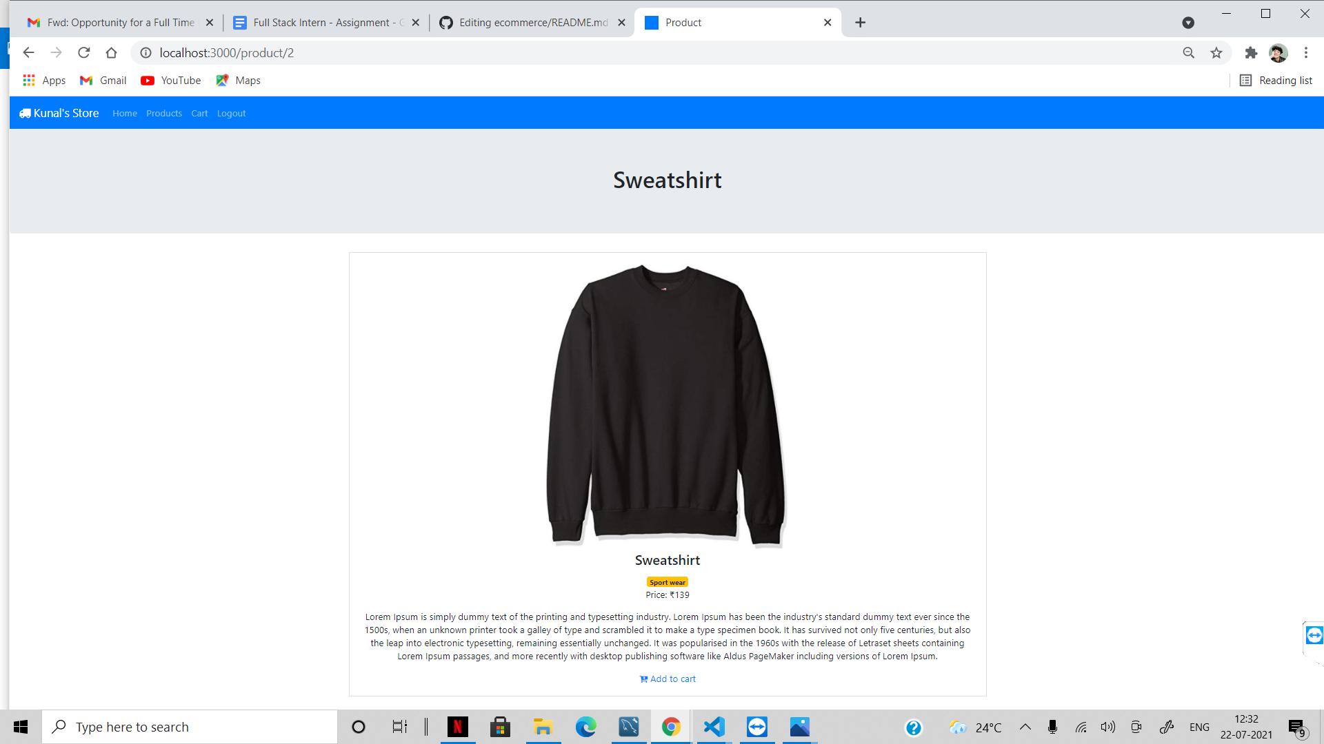 GitHub - kunalkh/ecommerce