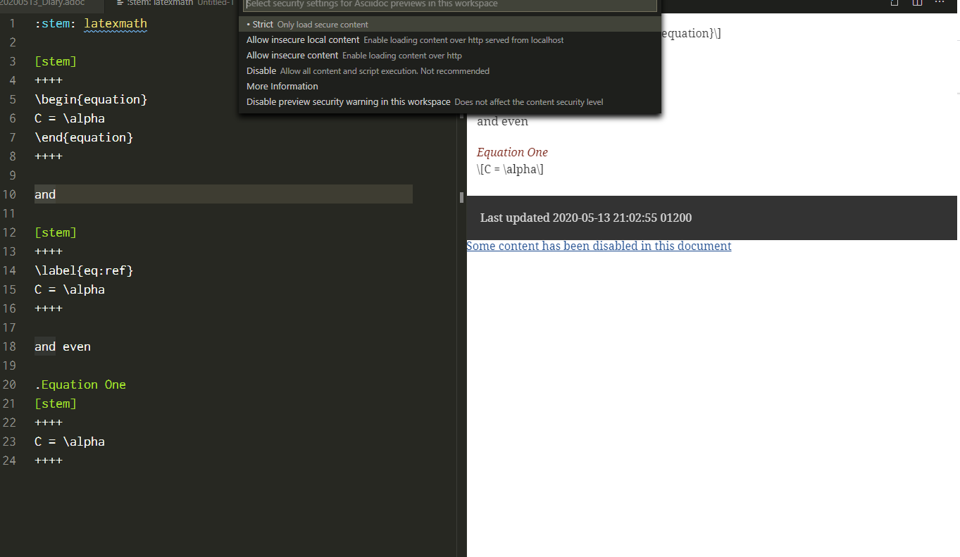 stem does not work with CSP enabled · Issue 314 · asciidoctor