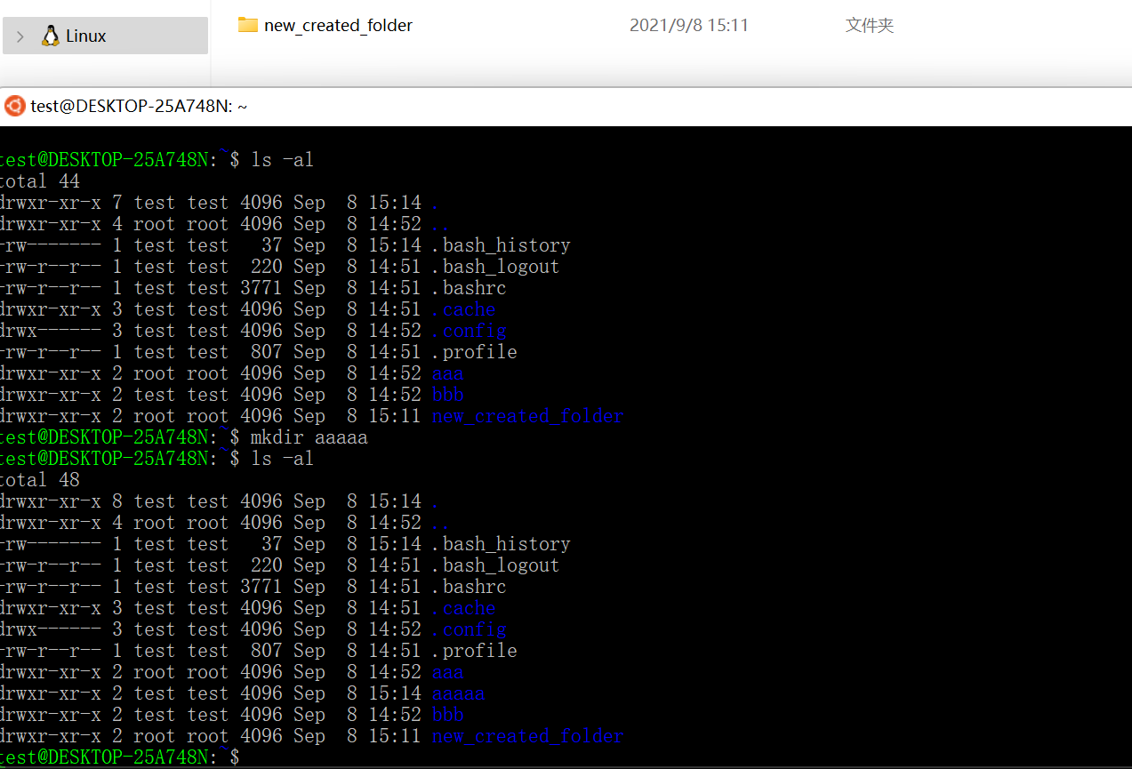 Folder created from File Explorer has the root owner after I installed ...