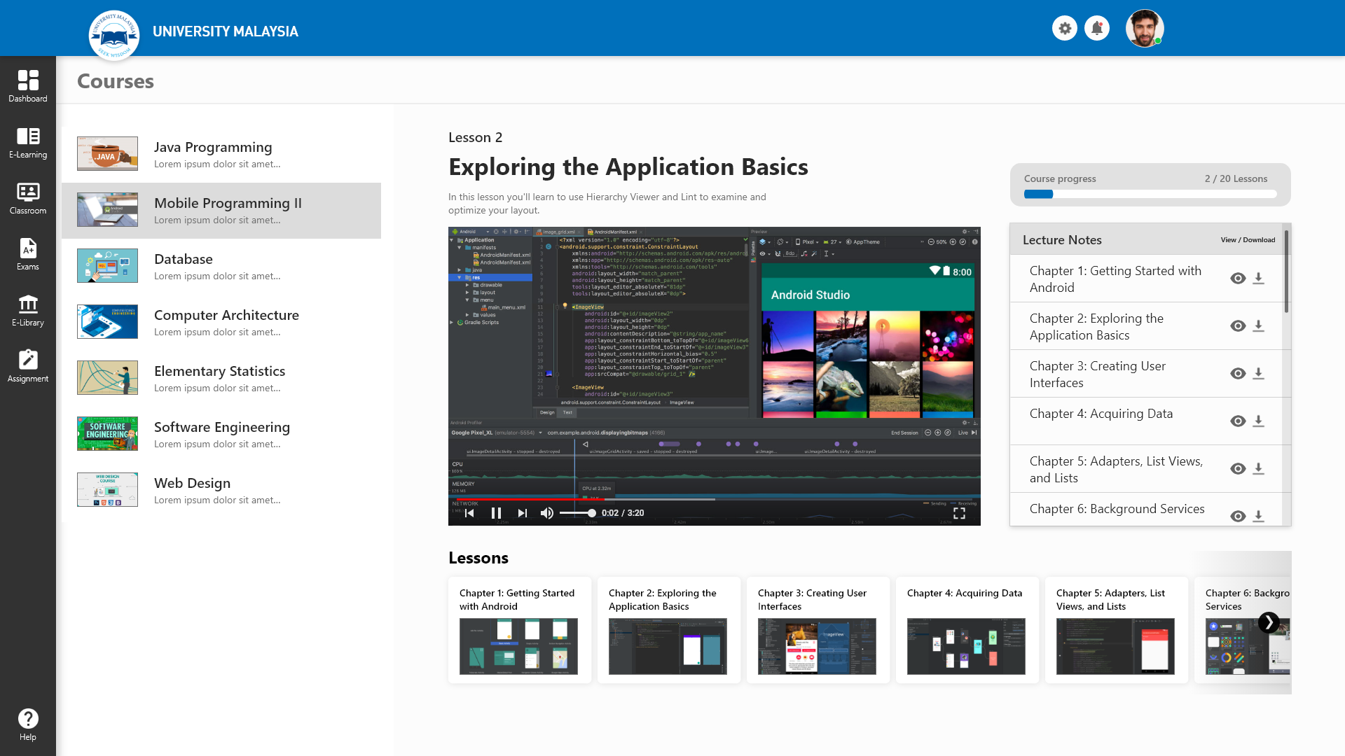 GitHub - idriszamberi/eduhub: Interface mocked up designed using Adobe ...