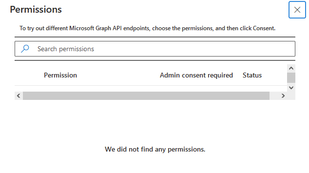 Permissions panel fails to load · Issue #1034 · microsoftgraph ...