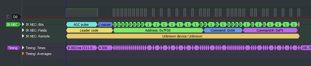 16 bit address NEC code