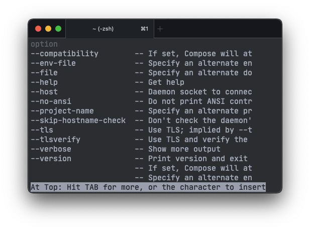 zsh on iTerm2