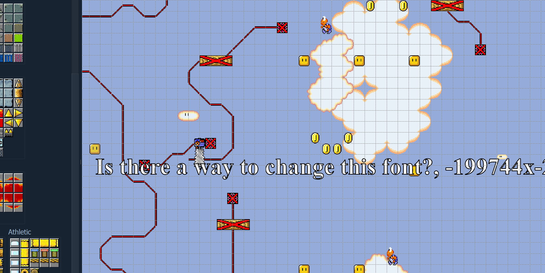 Шрифт названия слоёв