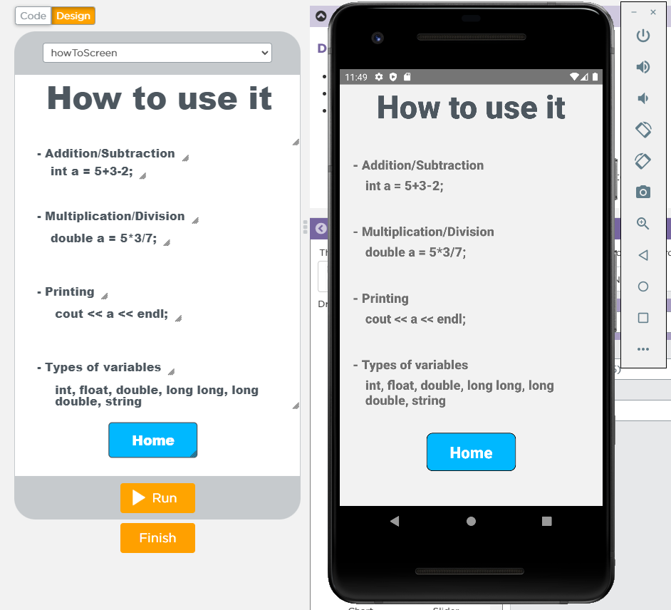 How to use screens side by side