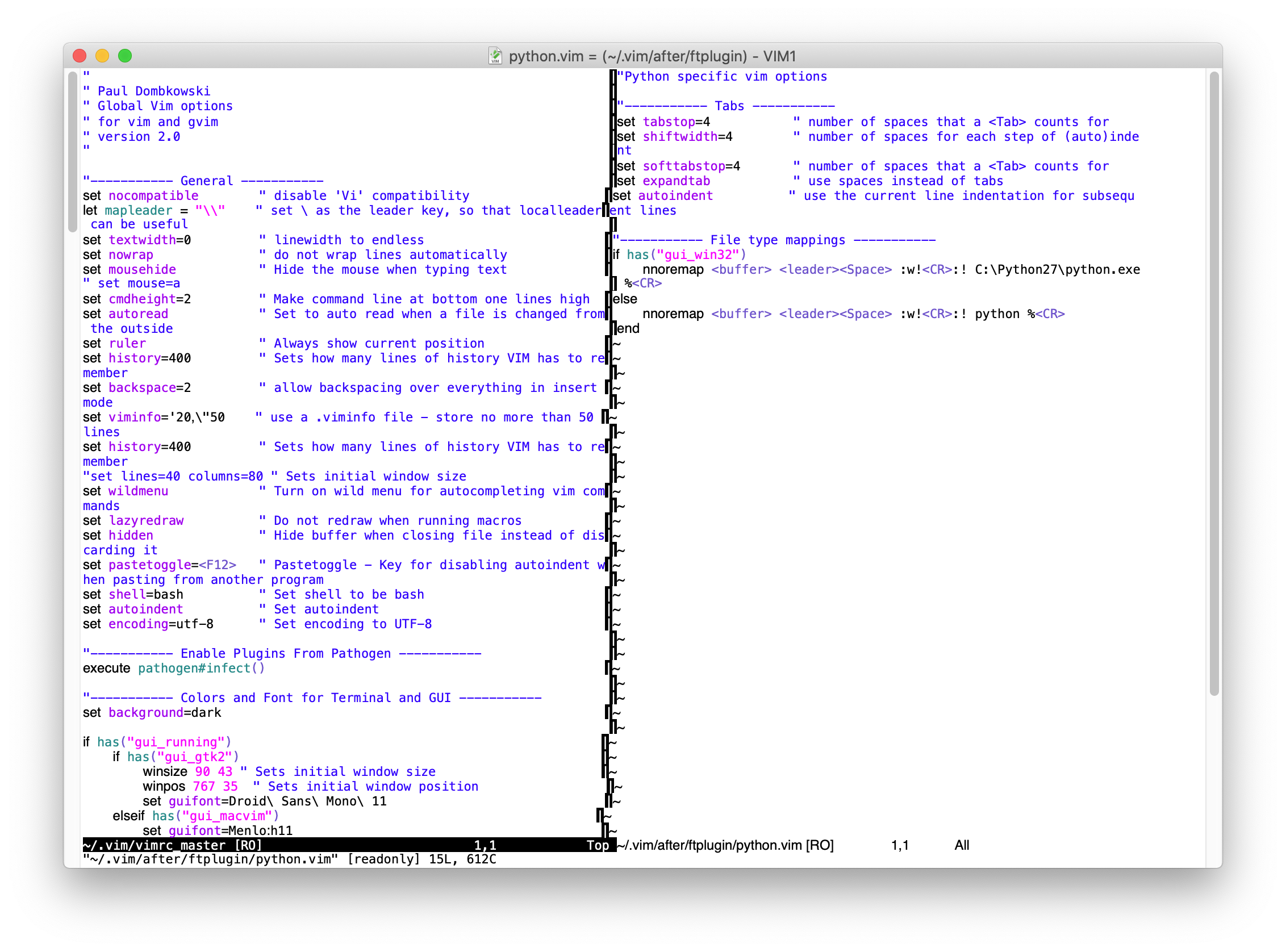macvim vs vim macvim vs vim