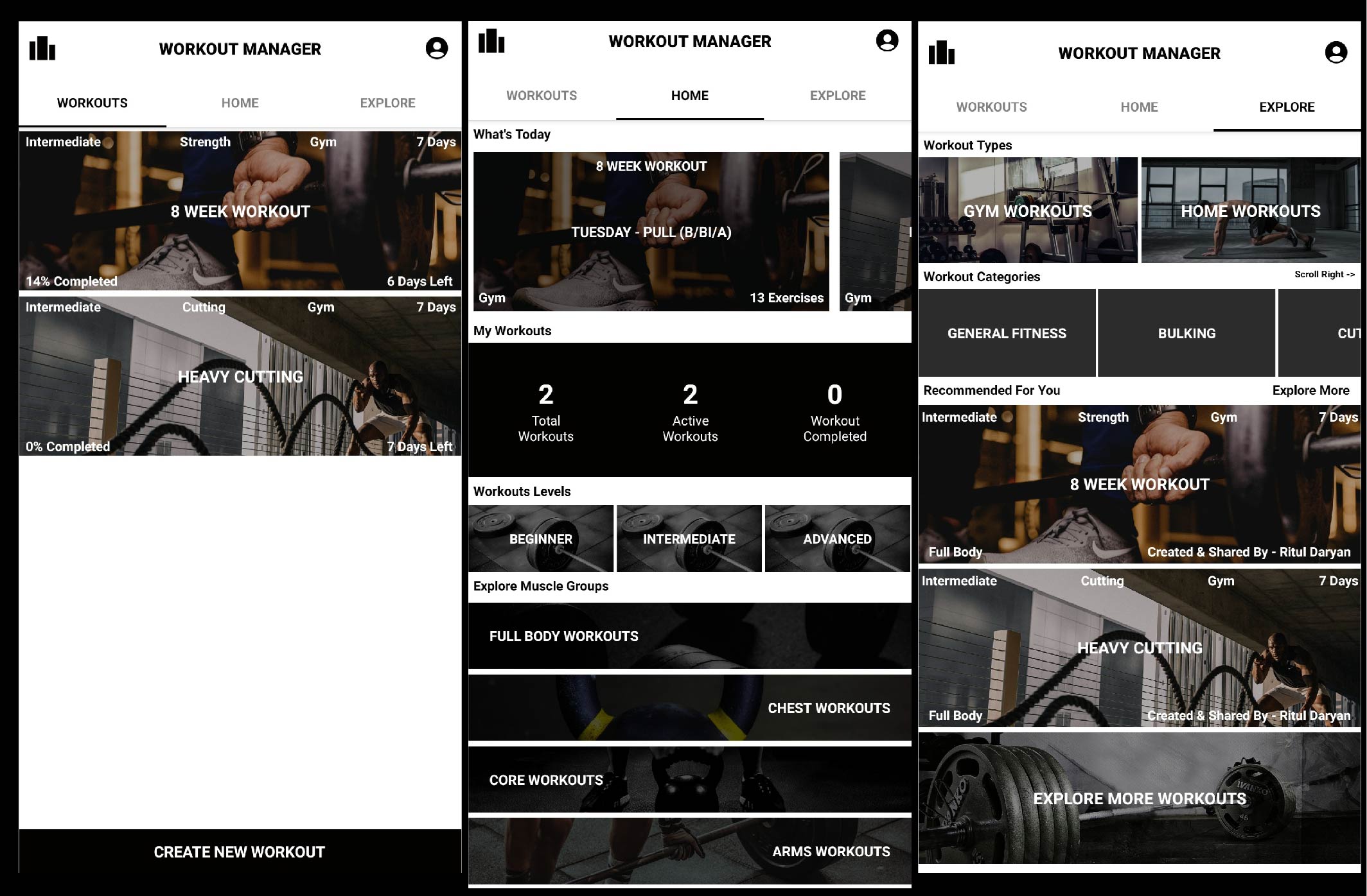 GitHub - daryanritul/WorkoutManager: React Native projet to Manage ...