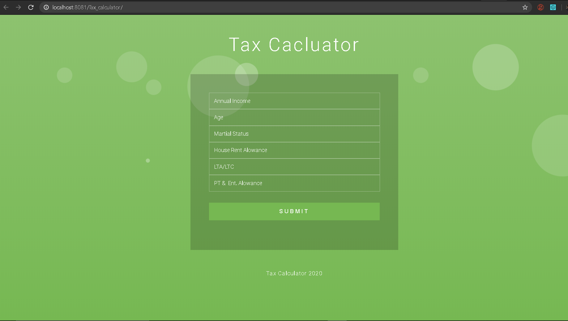 GitHub - ajkausha161997/Tax-Calclator-: Simple Application to find out ...