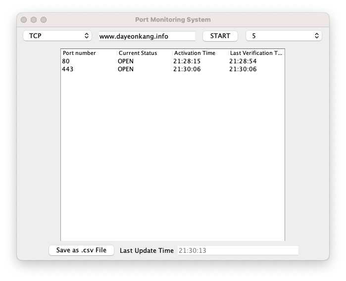 GitHub DayeonKang99/PortScanner implement port scanner using JAVA