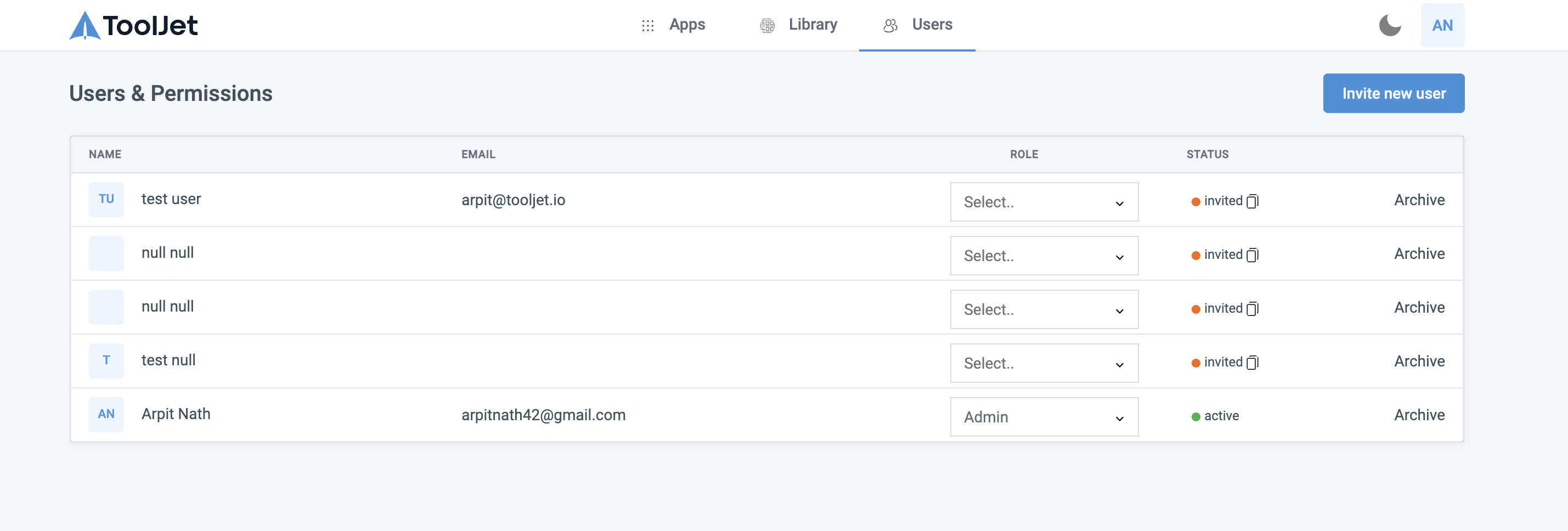 Add validation for user creation · Issue #715 · ToolJet/ToolJet · GitHub