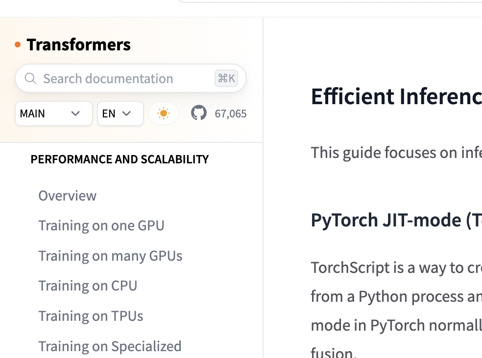 Link at https//huggingface.co/docs/transformers/performancecpu is