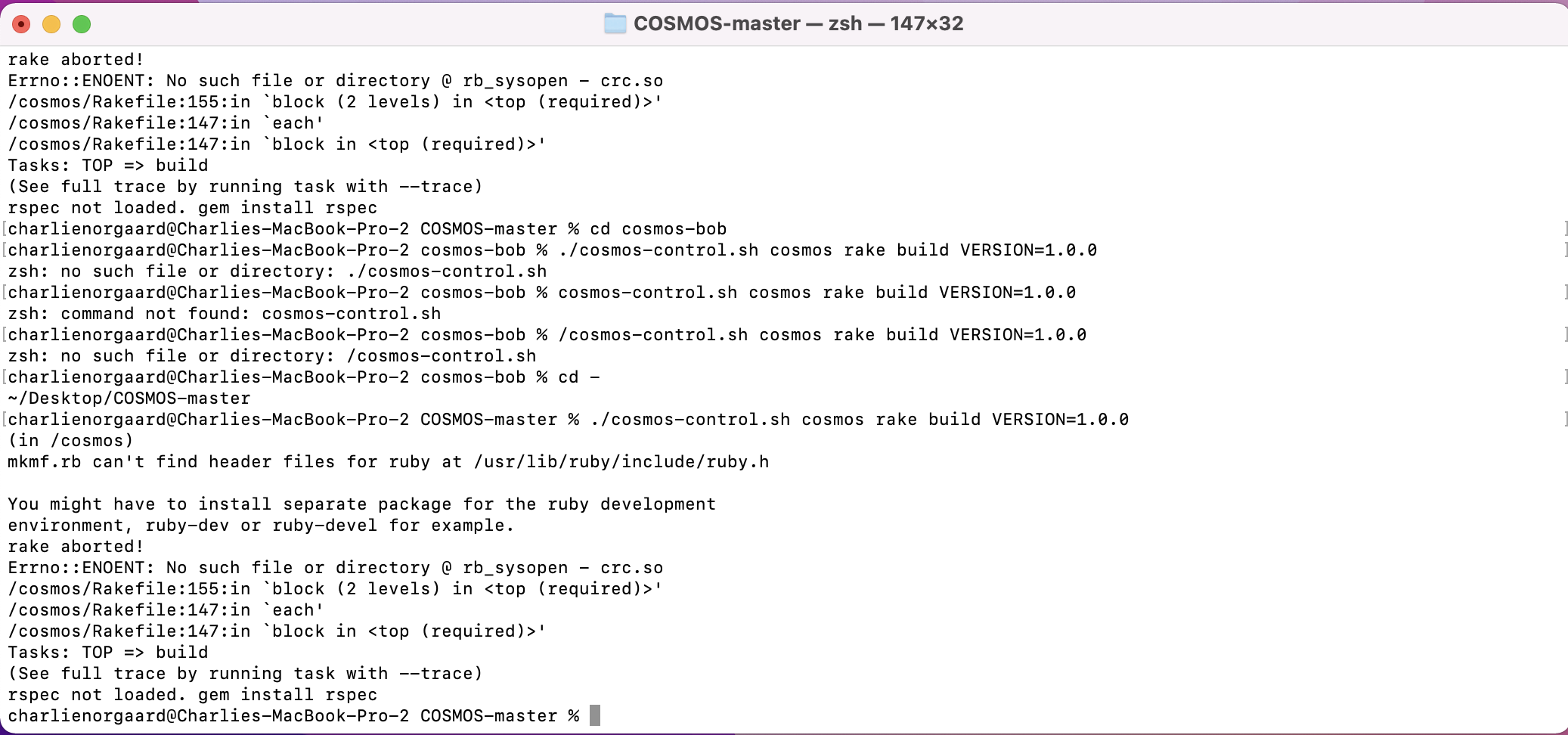 Confused on how to create new plugin using COSMOS v5.0.1 on macOS ...