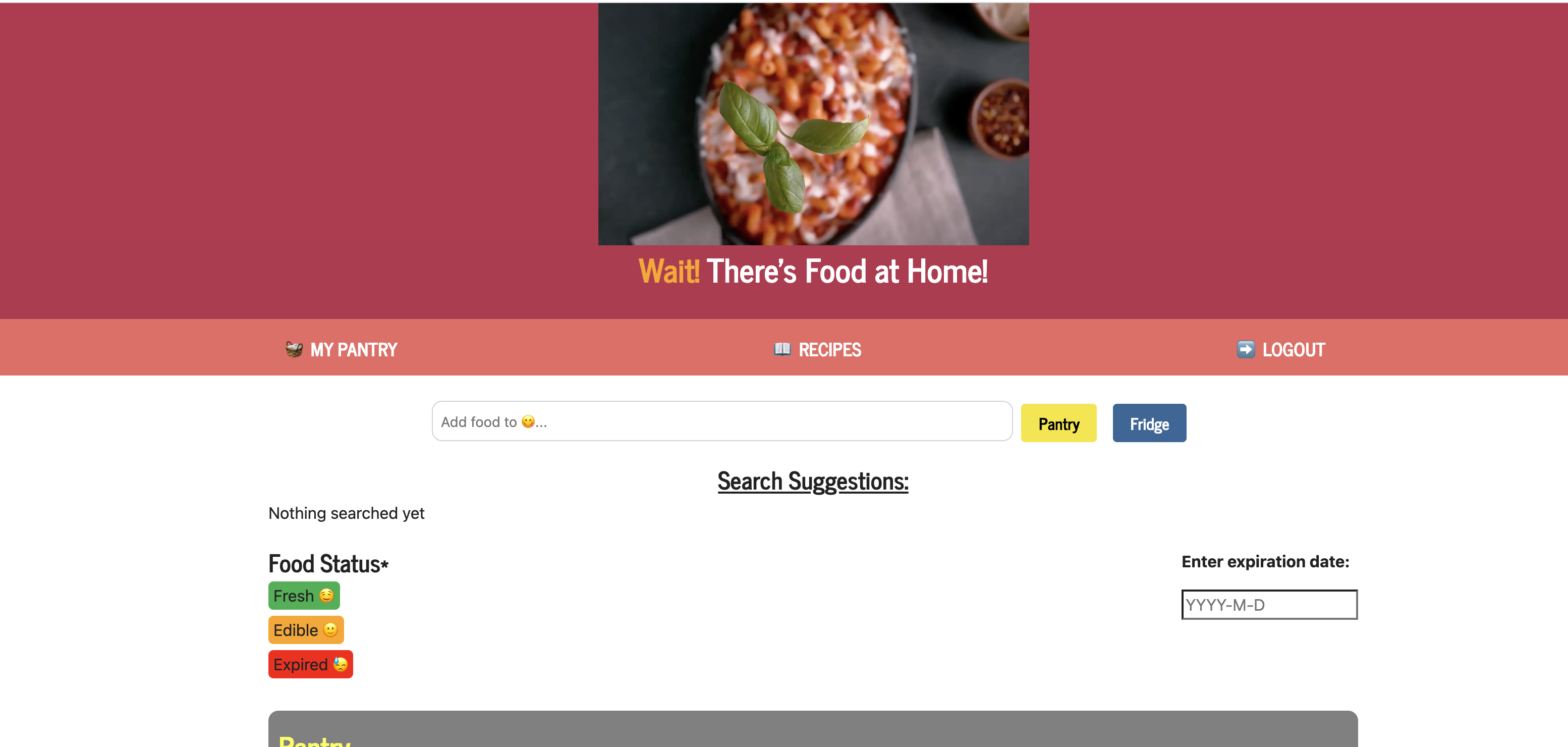 GitHub - johnsondavid1107/theresFoodAtHome
