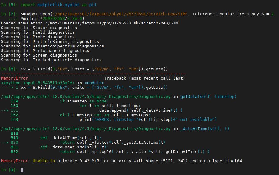 Unable to allocate 9.42 MiB for an array with shape (5121, 241) and ...