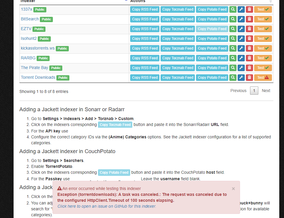 [torrentdownloads] (testing) Exception (torrentdownloads): A task was ...