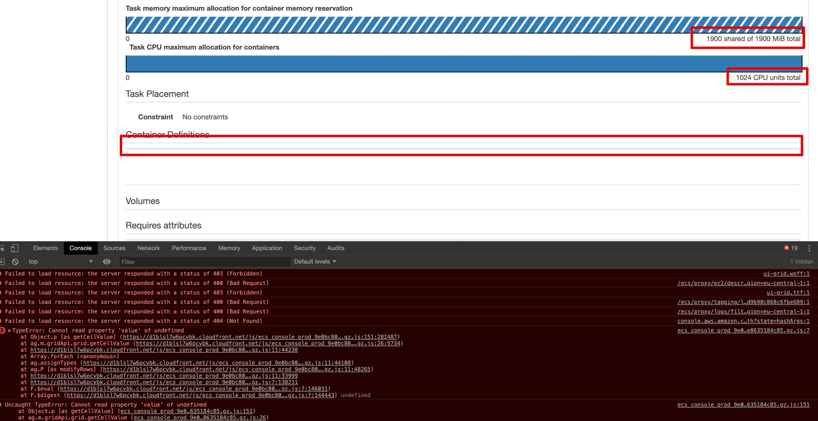 [ECS] [request]: resourceRequirements in ContainerDefinitions results ...