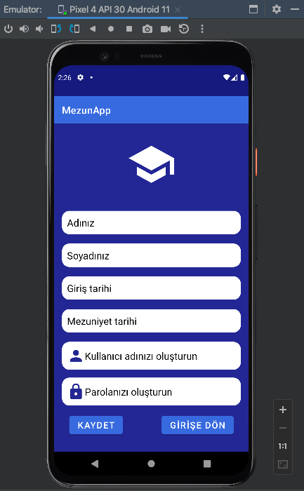 GitHub - asudemerveekiz/Graduate-App: Basic Graduate App includes sign ...