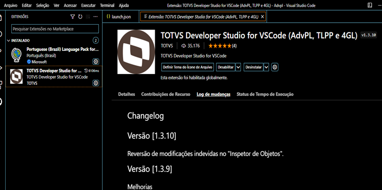 Erro ao iniciar o DEBUG na versão 12.1.33 do Protheus · Issue #905 ...