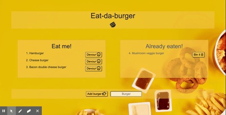 GitHub - je33ica/Eat-da-burger: A burger logger with MySQL, Node ...