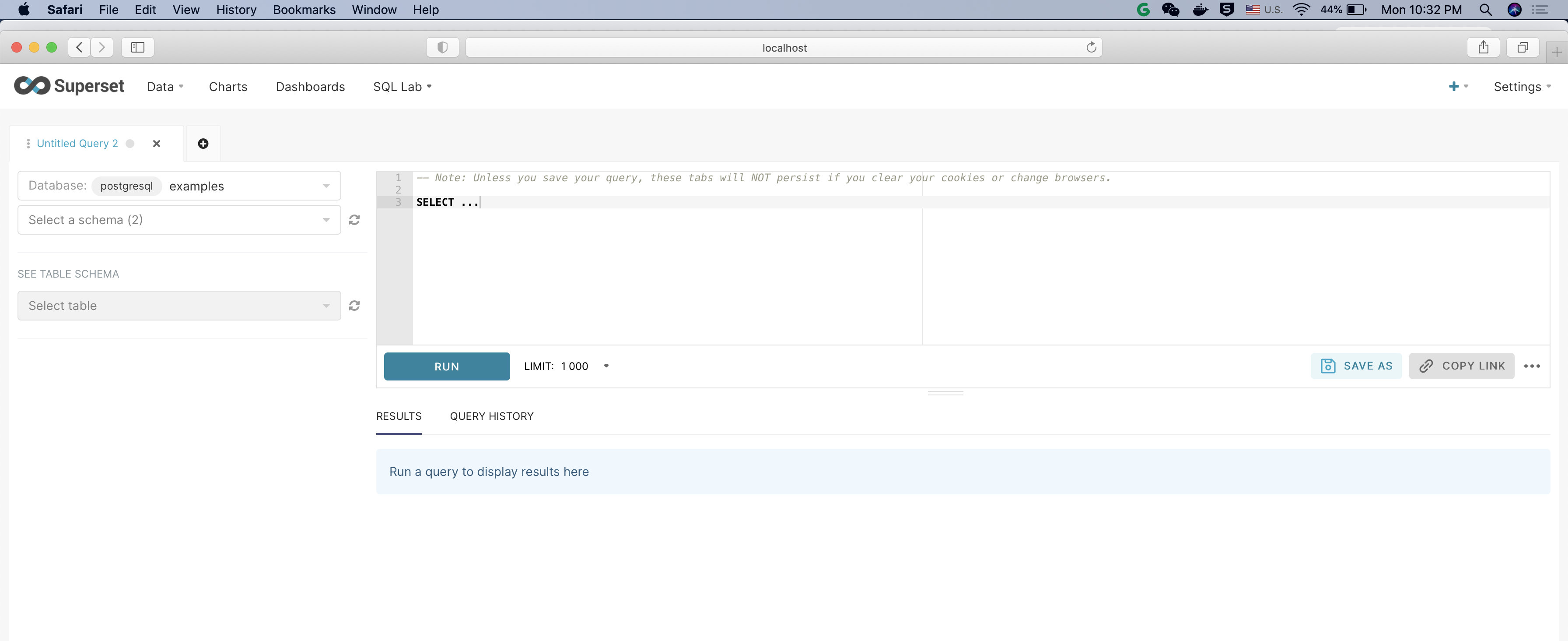 In SQL Query page, editor can not display in safari, iPad or macOS ...