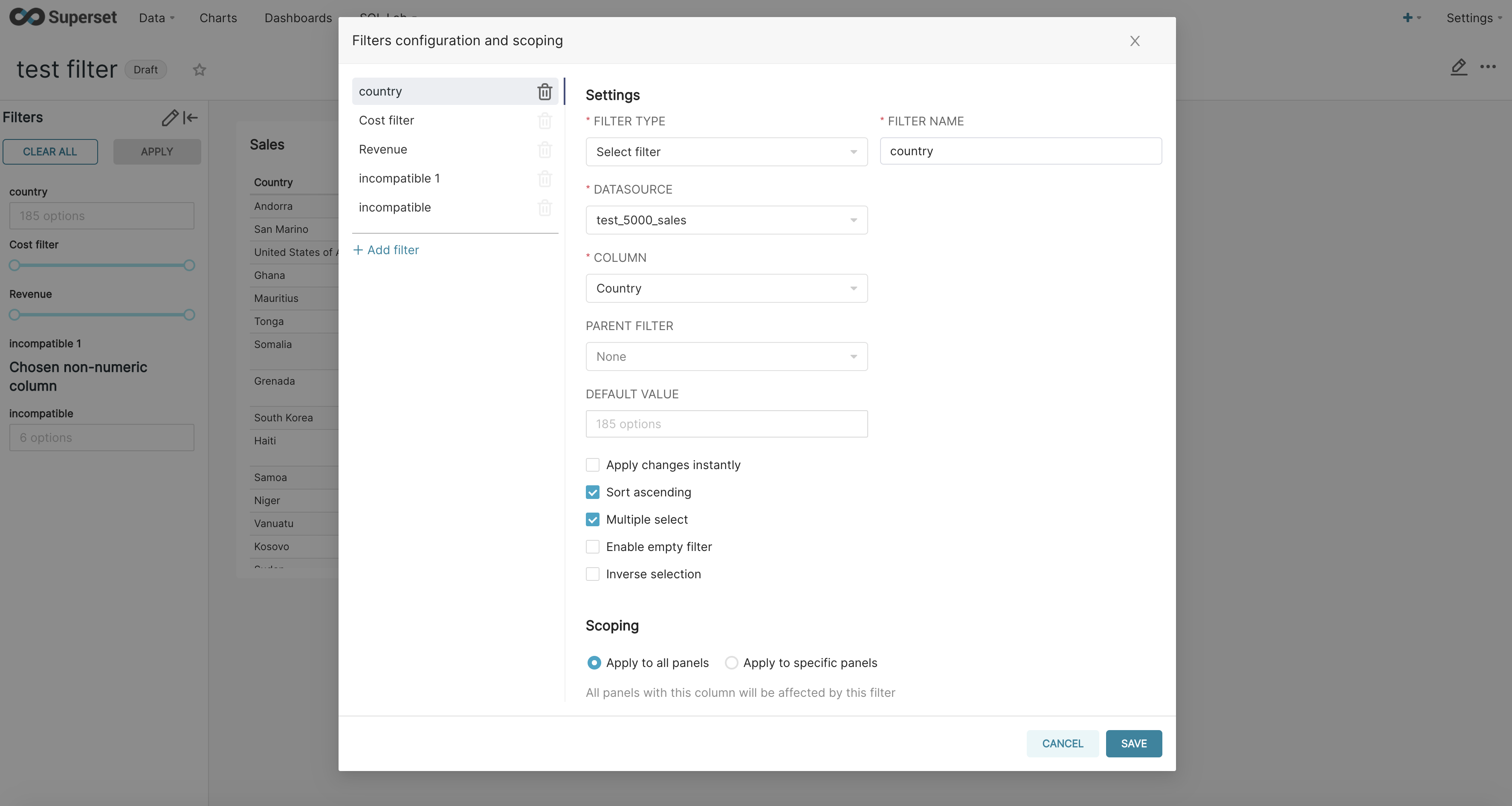 [🎉New feature for testing]Dashboard native filter phase 2(Full feature ...