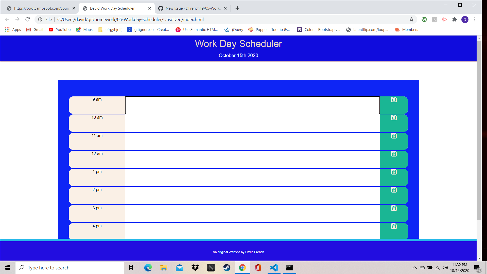 GitHub - DFrench19/05-Workday-scheduler · GitHub