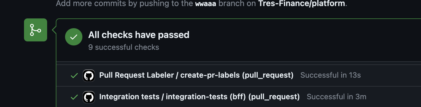 How to show all actions triggered from PR in status summary ...