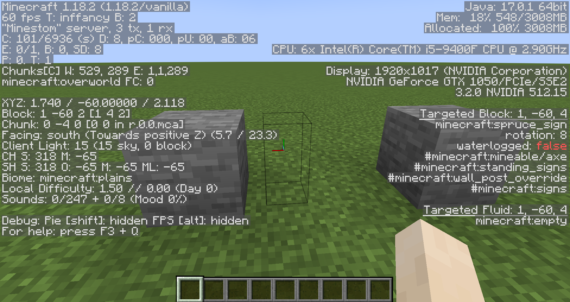 The sign's not loaded below y = 0 · Issue #808 · Minestom/Minestom · GitHub