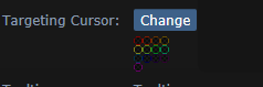Rainbow targeting cursor preview in game preferences renders all frames ...