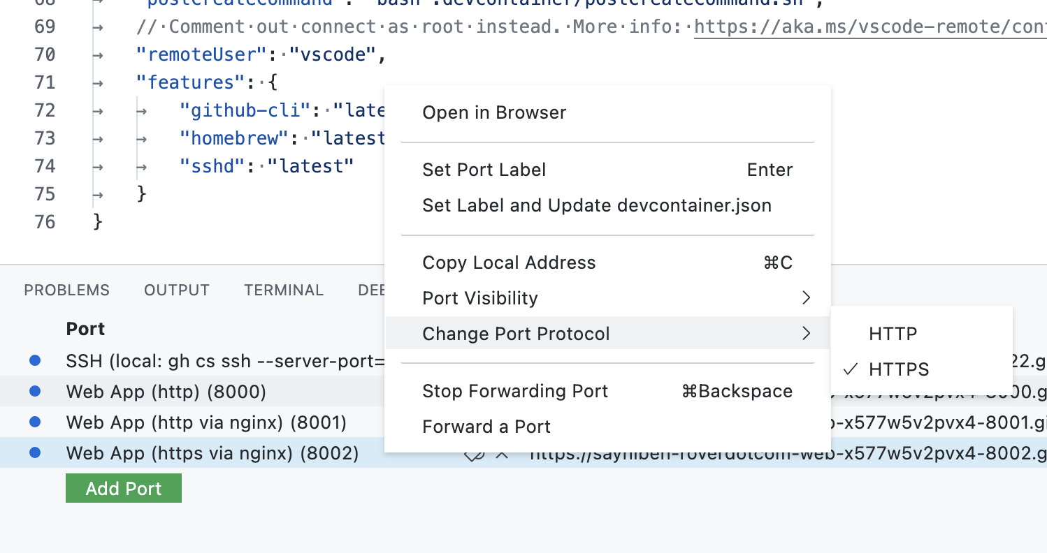 Forwarded port changes from HTTPS to HTTP after a restart · community ...
