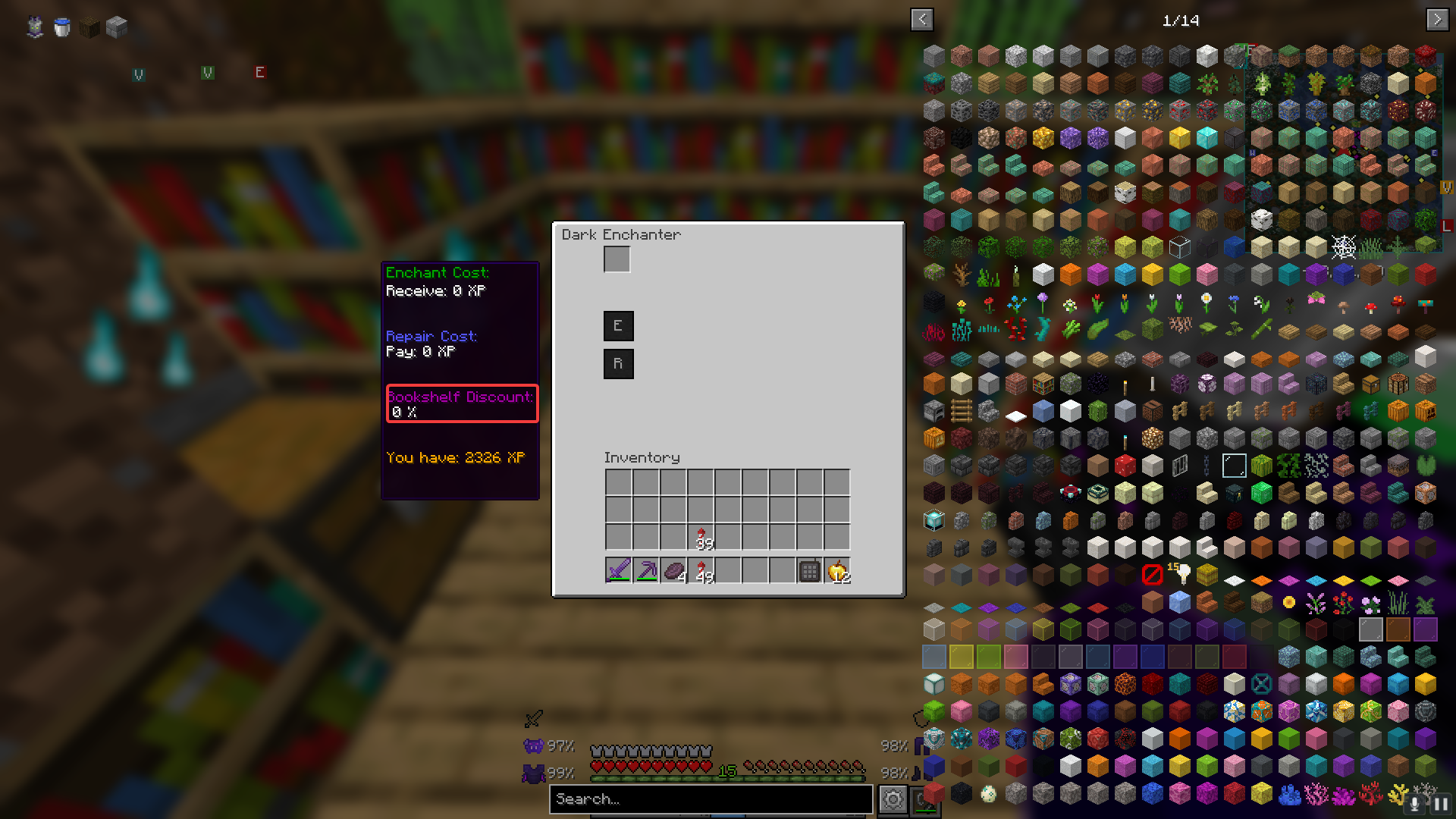 No bookshelf discount in 1.18.1 · Issue 27 · frqnny/darkenchanting