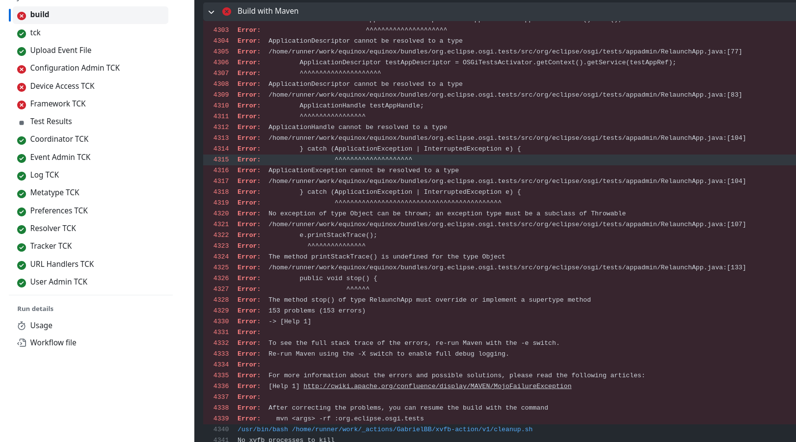 GitHub actions for PRs and Pushes not working · Issue 248 · eclipseequinox/equinox · GitHub