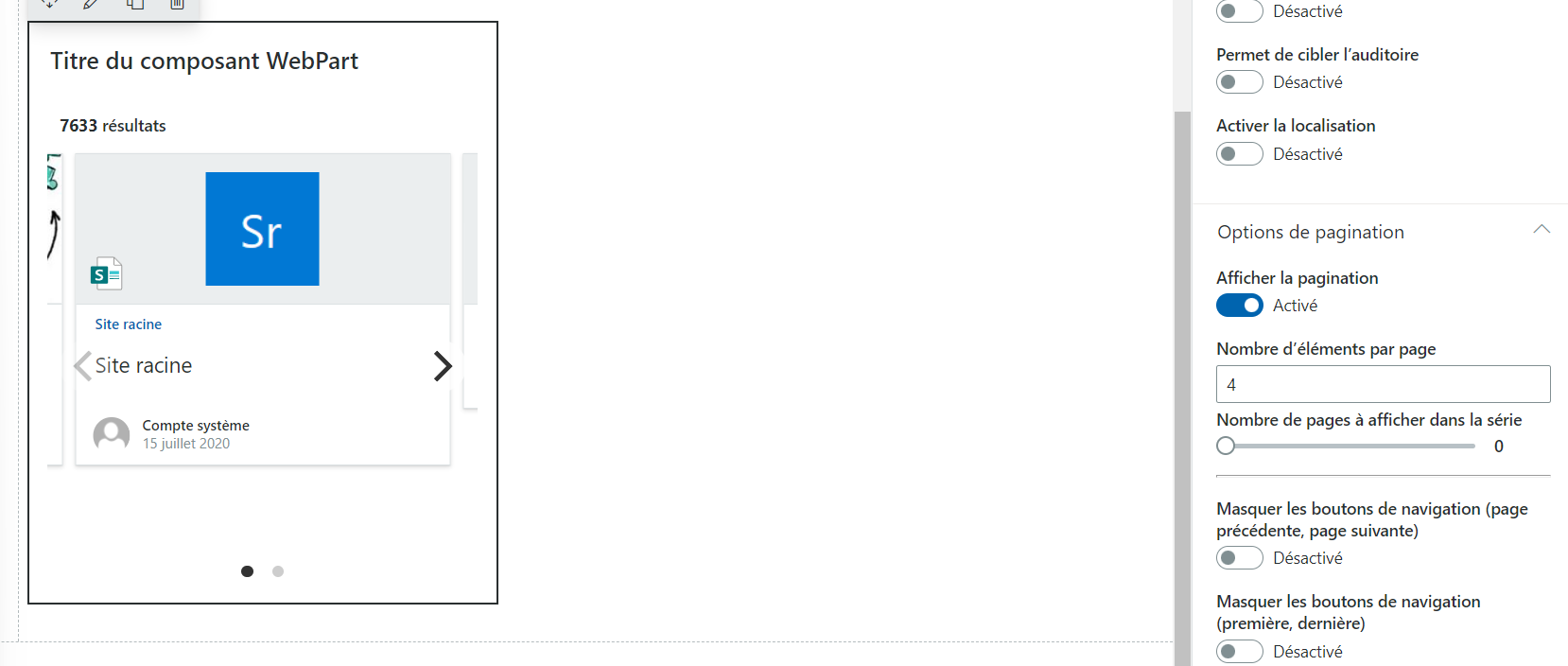 Caroussel template layout not working with small amount of results