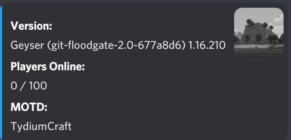 Feature Request: Server status command. · Issue #102 · GeyserMC ...