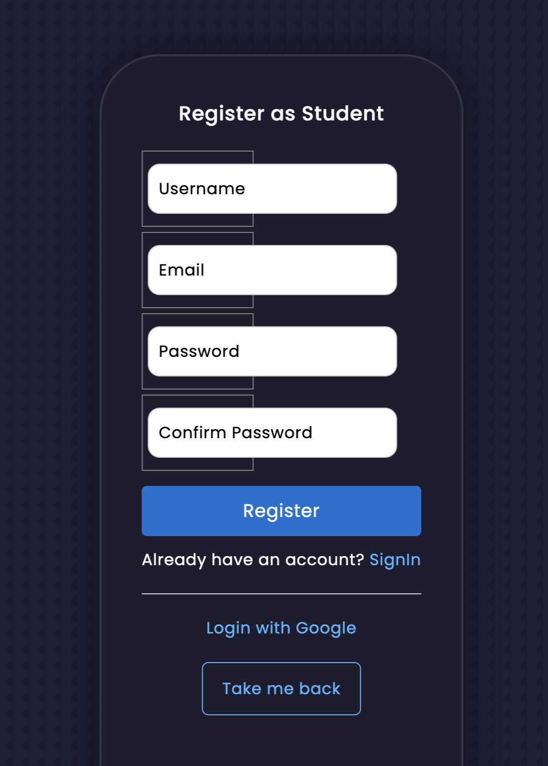 studentRegister