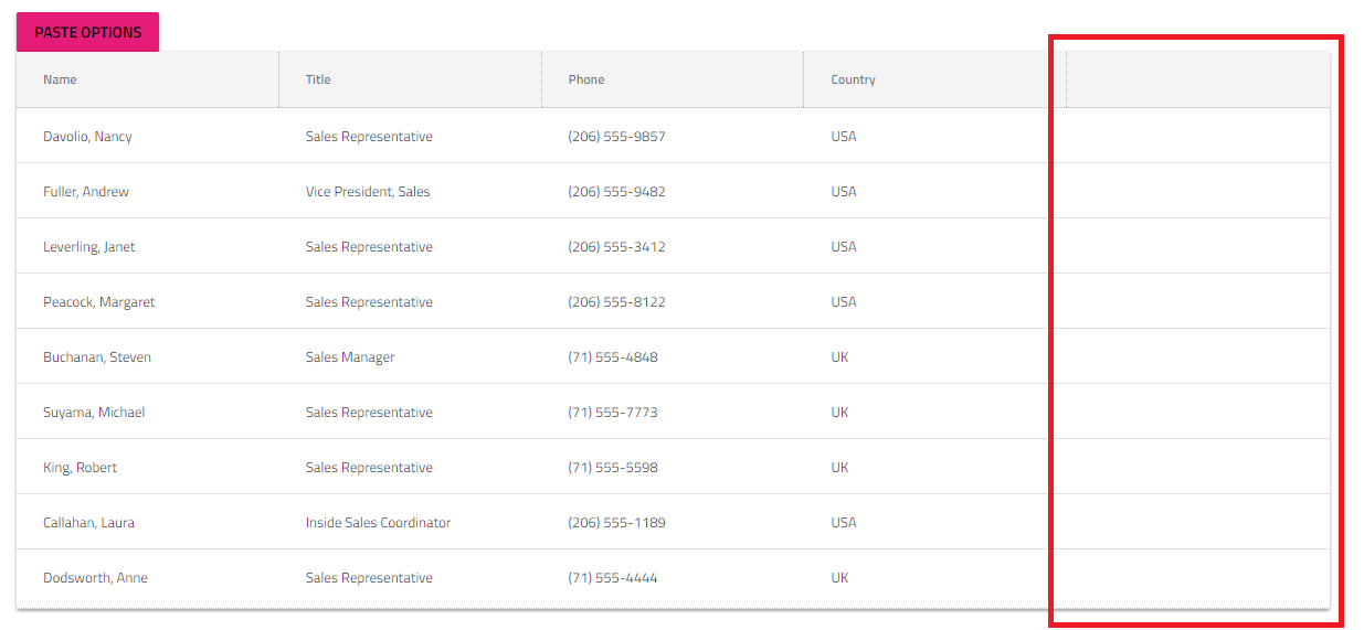 Blank space on the right of igxGrid when there is a hidden column and ...