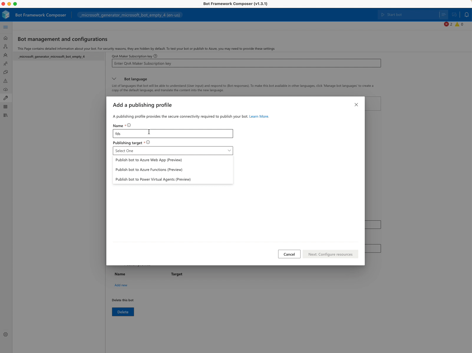 v1.3.1- Publish bot to PVA not working · Issue #5985 · microsoft ...