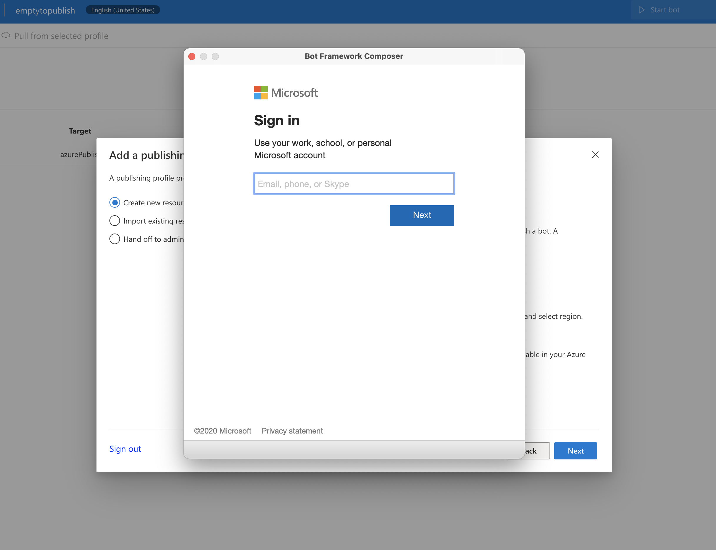 Sign in modal in provisioning flow · Issue #6885 · microsoft ...