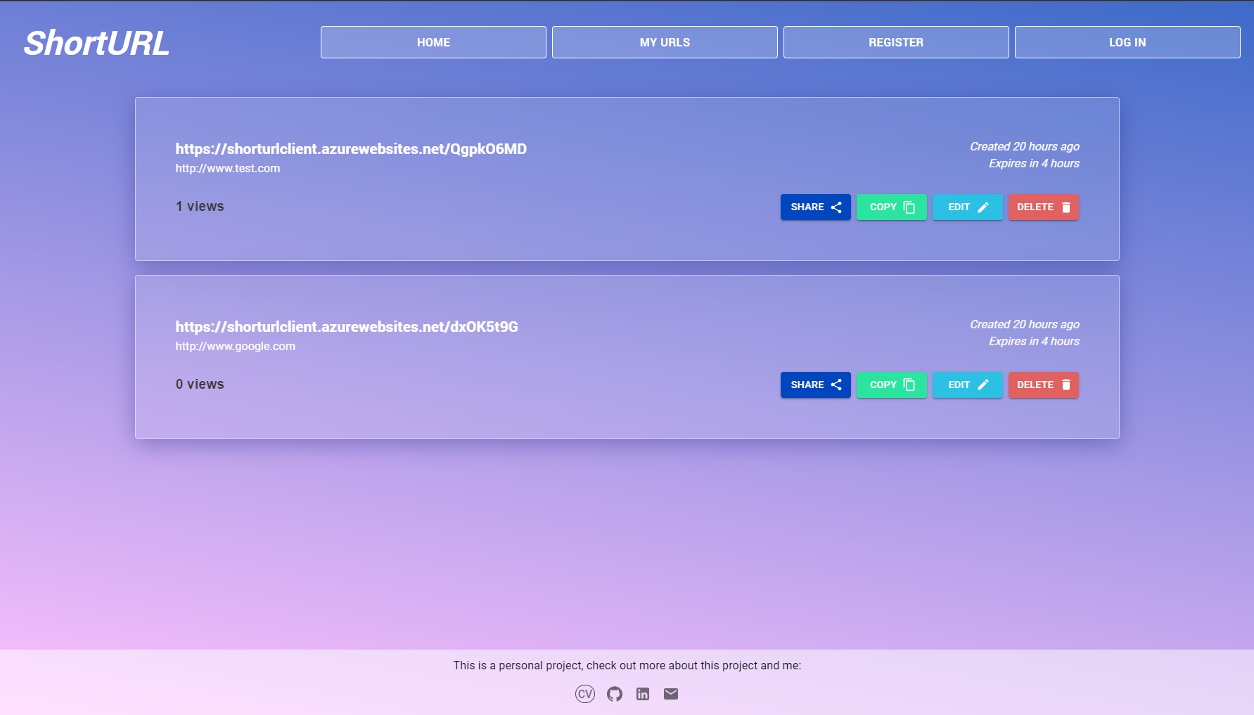 GitHub - DanilLinkov/UrlShortnerClient