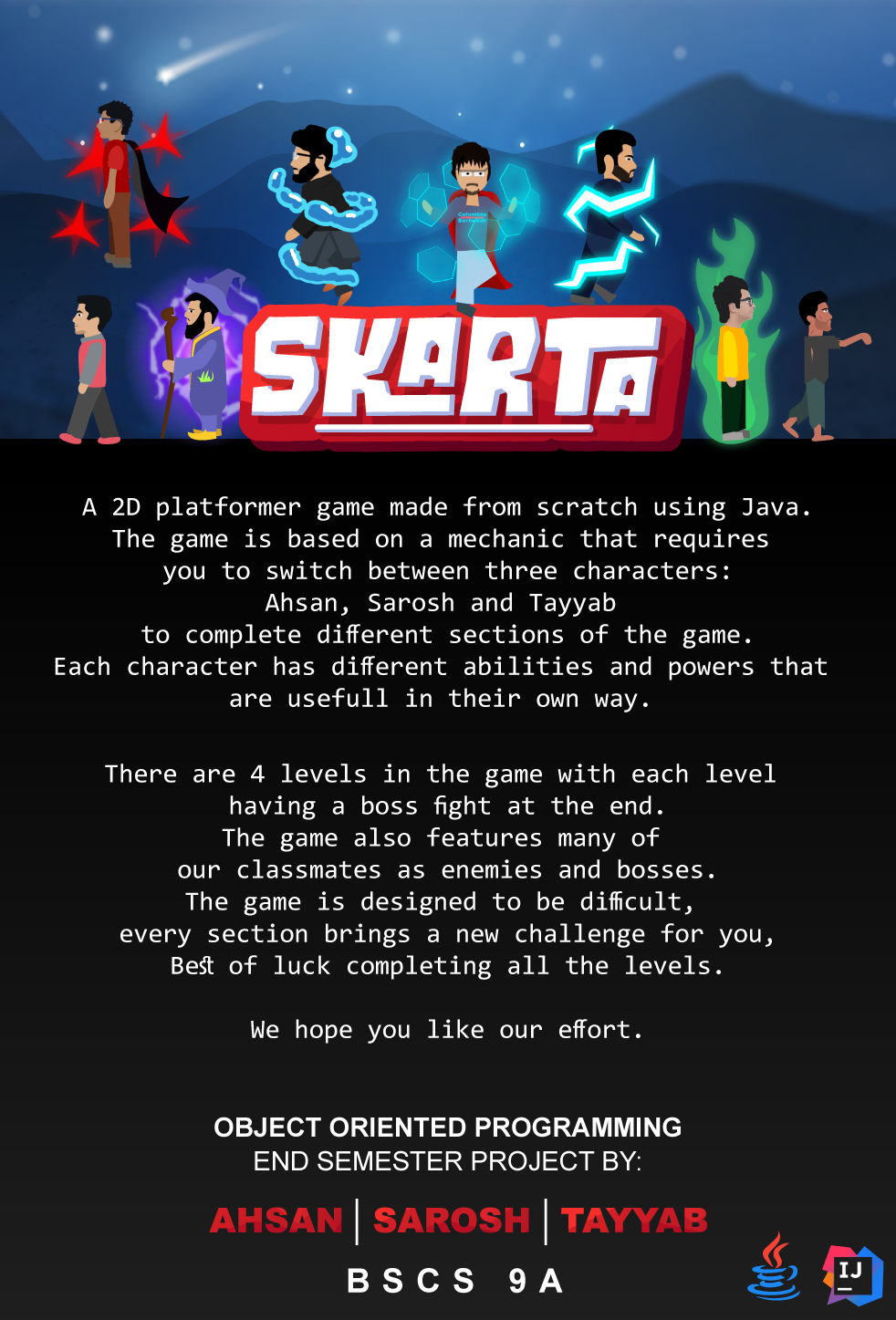 GitHub - TayyabAhmed707/SKARTA: A 2D platformer Game made from scratch ...